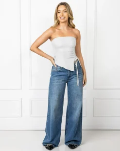 Tops*Ava And Ever Taliah Tube Top Silver