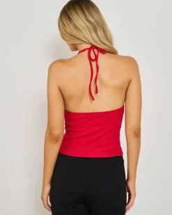 Outlet Tamara Split Front Halter Top Women Tops