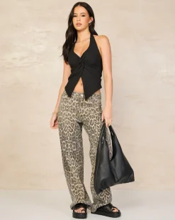 Best Tamara Split Front Halter Top Women Tops
