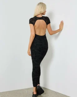 Dresses*Ava And Ever Tanya Maxi Dress Black Flocking