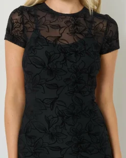 Dresses*Ava And Ever Tanya Maxi Dress Black Flocking