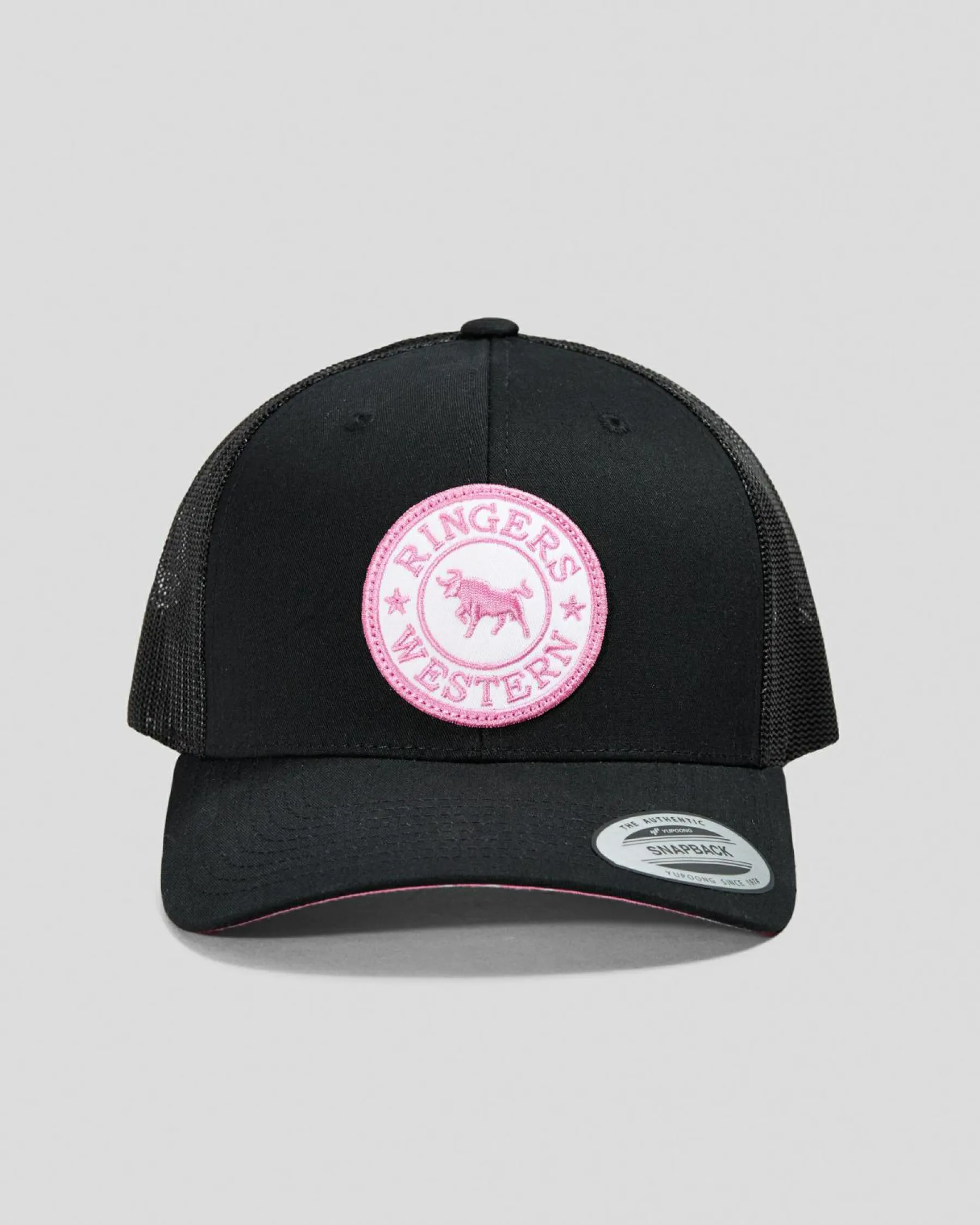 Headwear*Ringers Western Tara Ponytail Trucker Cap Black