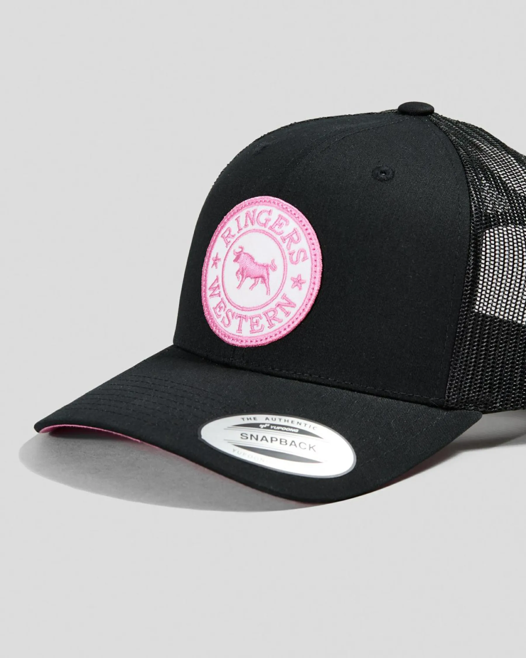 Headwear*Ringers Western Tara Ponytail Trucker Cap Black