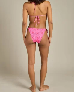 Bikinis*Topanga Tate Classic Tie Bikini Bottom Pink/red