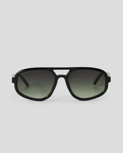 Sunglasses*Indie Eyewear Taylor Sunglasses Black/gd Olive