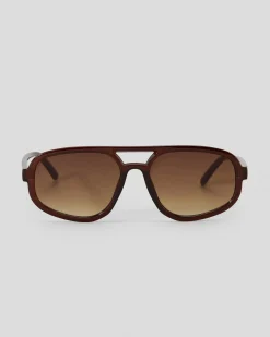 Sunglasses*Indie Eyewear Taylor Sunglasses Brown/gd Brown