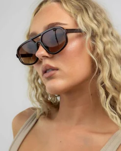 Sunglasses*Indie Eyewear Taylor Sunglasses Brown/gd Brown