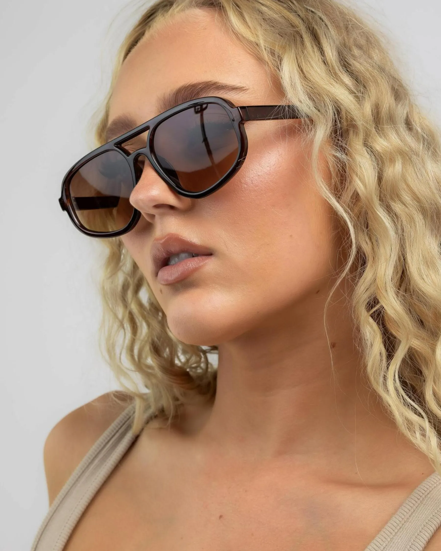 Sunglasses*Indie Eyewear Taylor Sunglasses Brown/gd Brown