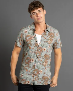 Tops & T-Shirts*Lucid Temple Short Sleeve Shirt Sage