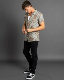 Tops & T-Shirts*Lucid Temple Short Sleeve Shirt Sage