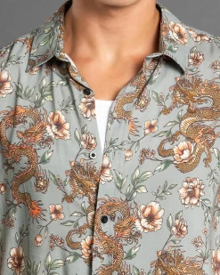 Tops & T-Shirts*Lucid Temple Short Sleeve Shirt Sage
