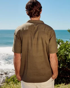 Best Tension Short Sleeve Shirt Tops & T-Shirts|Linen Blend