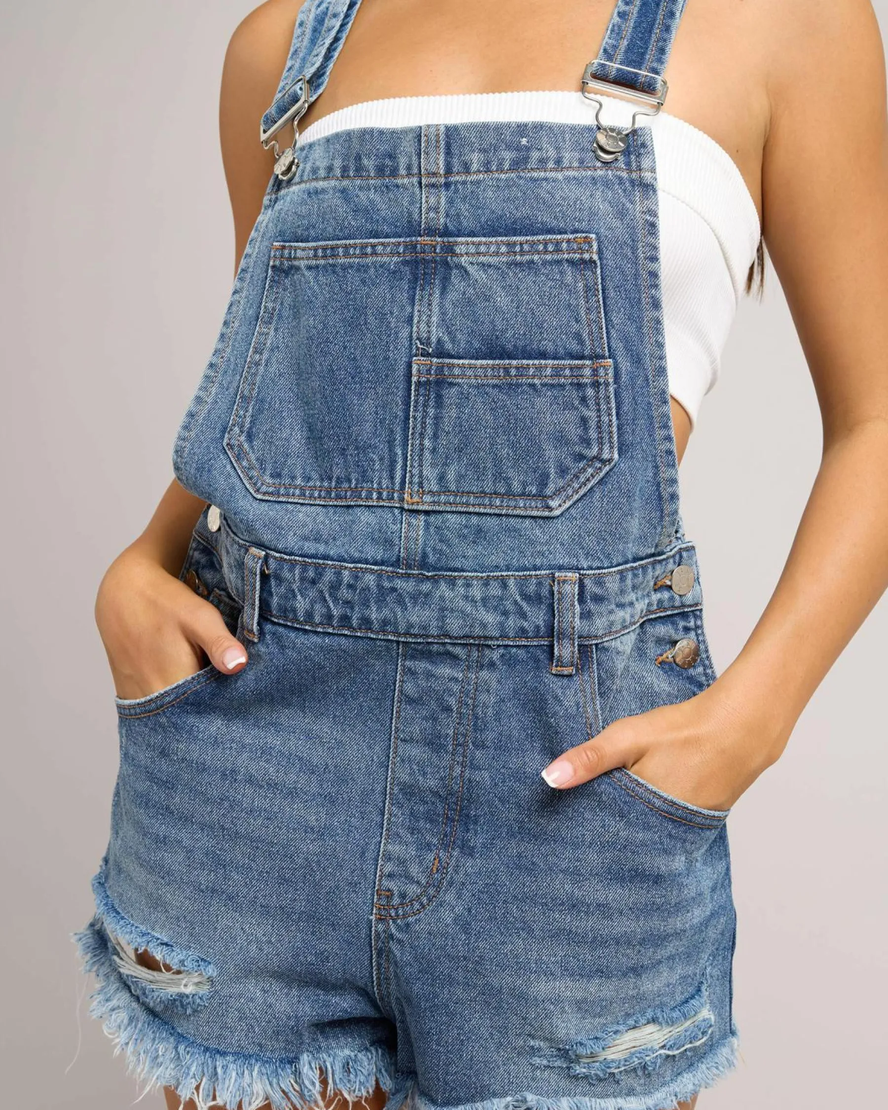 Best Texas Denim Short Overalls Women Denim