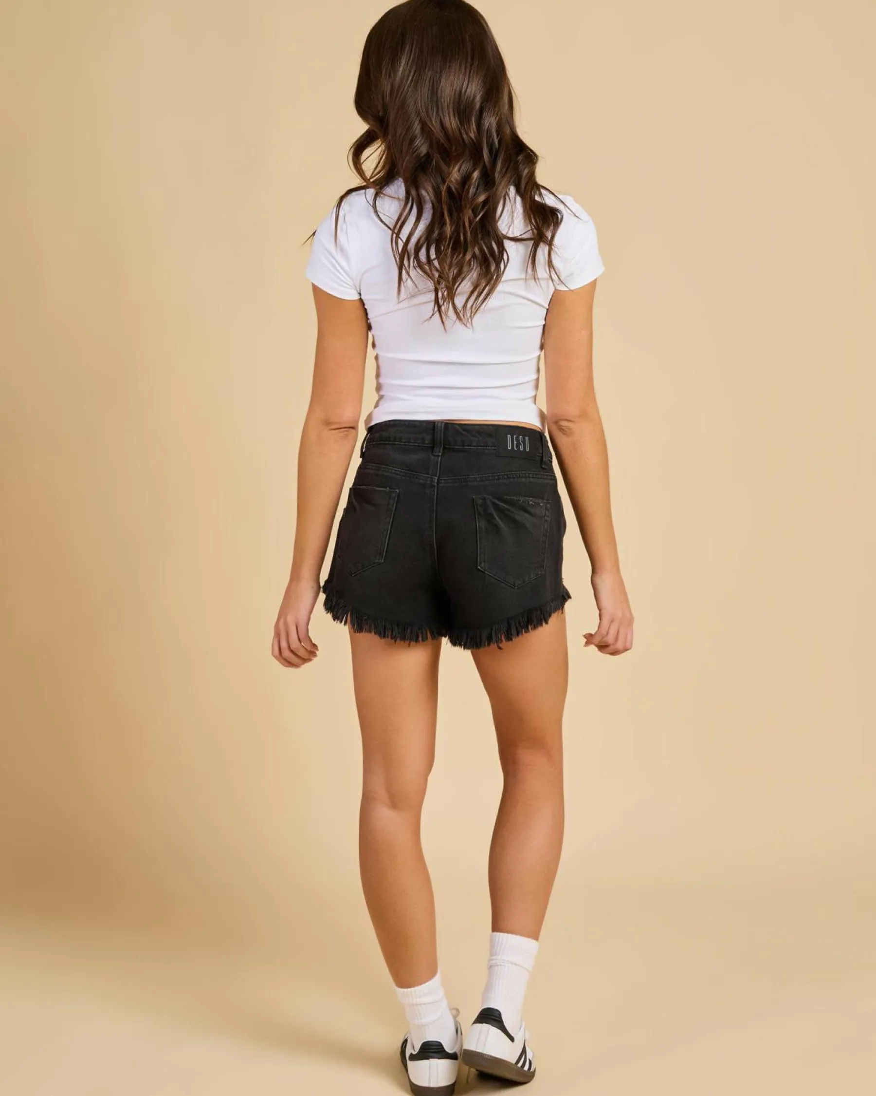 Denim|Bottoms*DESU Texas Denim Shorts Washed Black