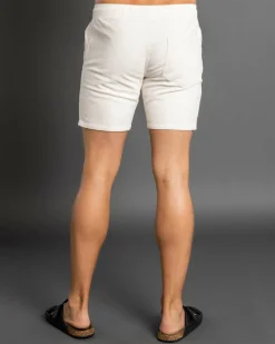 Shorts & Bottoms*Skylark Texture Elastic Waist Shorts Optic White