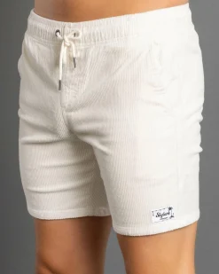 Shorts & Bottoms*Skylark Texture Elastic Waist Shorts Optic White