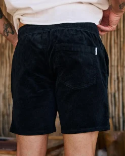 Shorts & Bottoms*Skylark Texture Elastic Waist Shorts Black