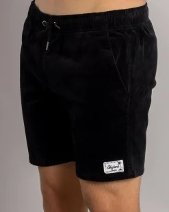 Shorts & Bottoms*Skylark Texture Elastic Waist Shorts Black