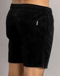Shorts & Bottoms*Skylark Texture Elastic Waist Shorts Black