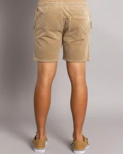 Shorts & Bottoms*Skylark Texture Elastic Waist Shorts Tan