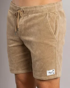 Shorts & Bottoms*Skylark Texture Elastic Waist Shorts Tan