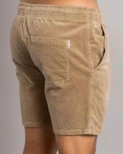 Shorts & Bottoms*Skylark Texture Elastic Waist Shorts Tan