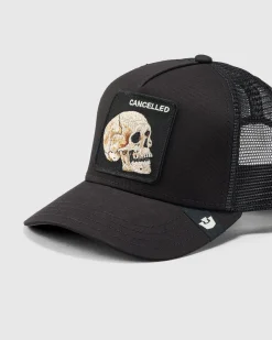 Headwear*Goorin Bros The Cancelled Skull Trucker Cap Black