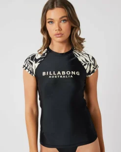 Outlet The Coast is Calling Wahine Cap Sleeve Rash Vest Women Rash Vests