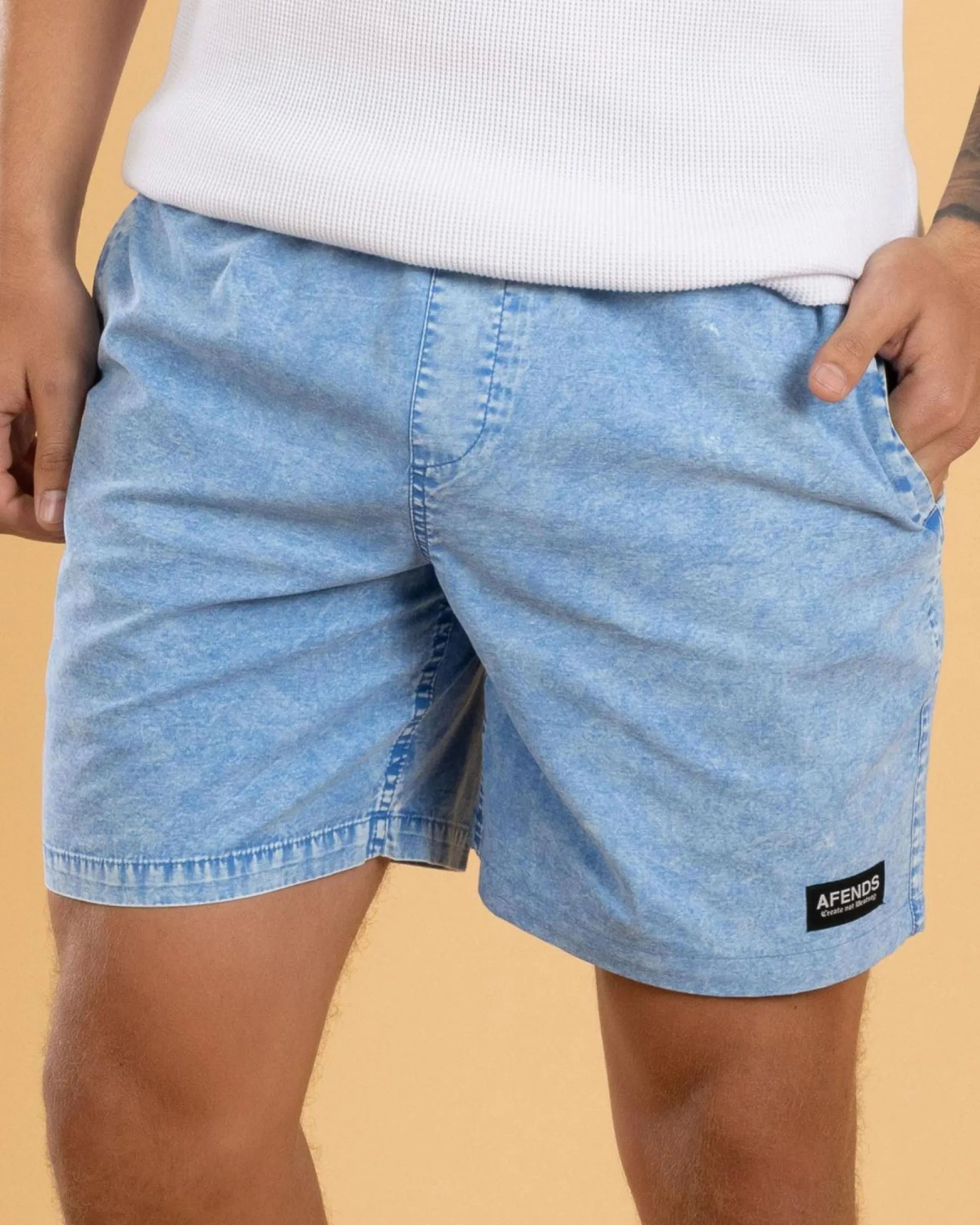 Shorts & Bottoms*Afends The Dopamine Board Shorts Blue Acid Wash