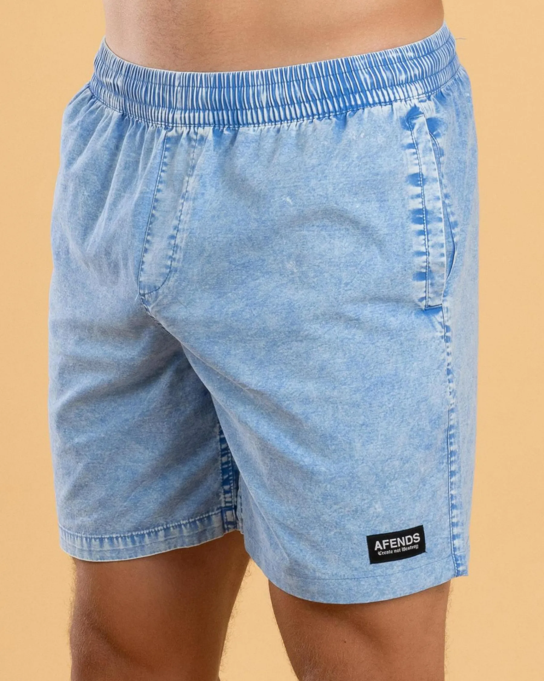 Shorts & Bottoms*Afends The Dopamine Board Shorts Blue Acid Wash