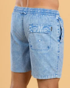 Shorts & Bottoms*Afends The Dopamine Board Shorts Blue Acid Wash
