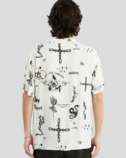 Sale The Kiss Relaxed Resort Short Sleeve Shirt Tops & T-Shirts