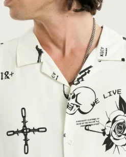 Sale The Kiss Relaxed Resort Short Sleeve Shirt Tops & T-Shirts