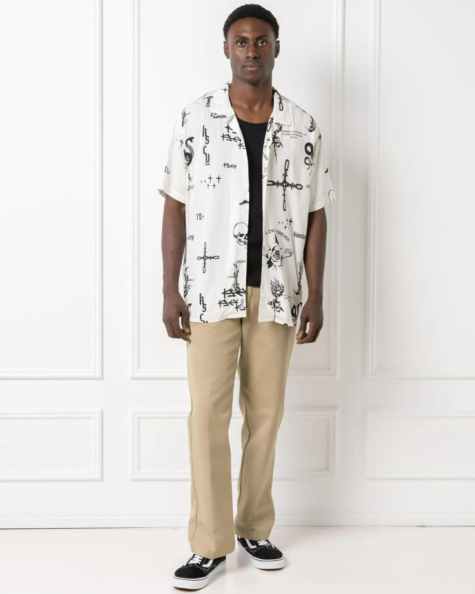 Sale The Kiss Relaxed Resort Short Sleeve Shirt Tops & T-Shirts