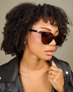 Sunglasses*Le Specs The Muse Polarized Sunglasses Tort/brown Mono