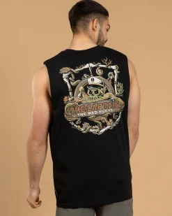 Tops & T-Shirts*The Mad Hueys The Sea Captain Muscle Tank Black
