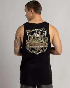 Tops & T-Shirts*The Mad Hueys The Sea Captain Singlet Tank Black