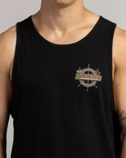 Tops & T-Shirts*The Mad Hueys The Sea Captain Singlet Tank Black