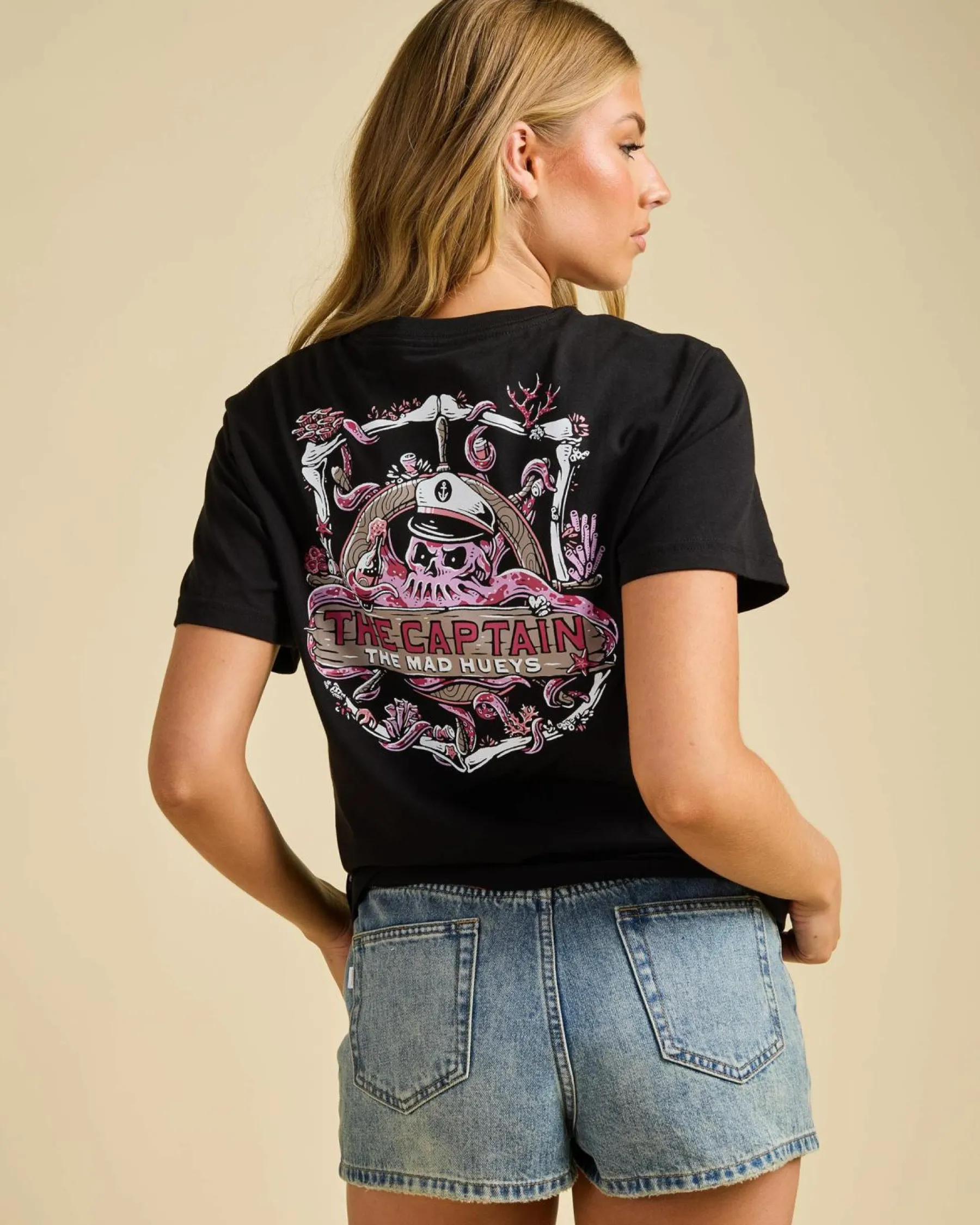 Tops*The Mad Hueys The Sea Captain T-Shirt Black