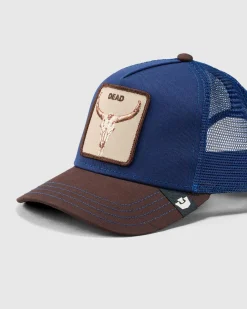 Clearance The Two-Tone Skull Trucker Cap Headwear