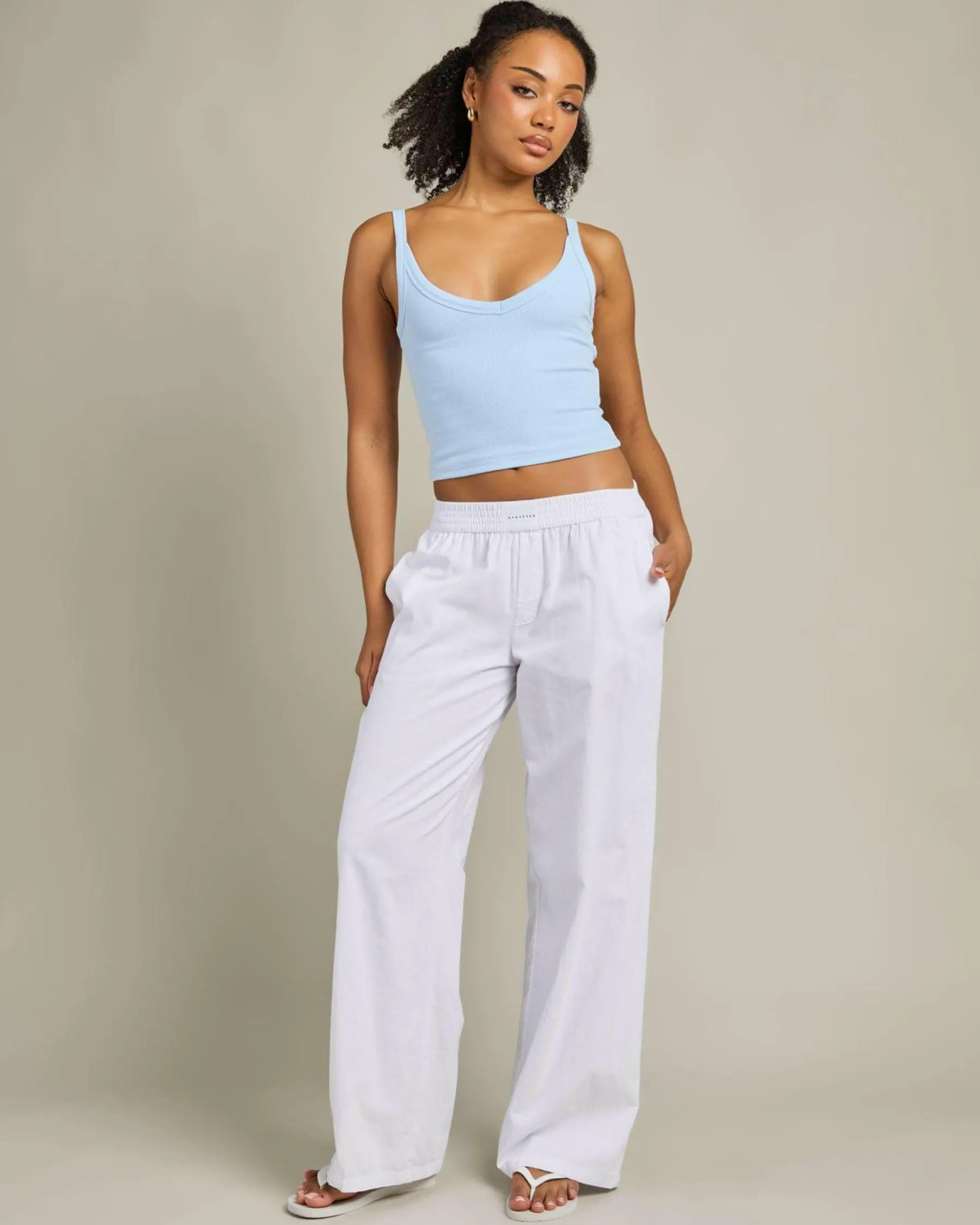 Bottoms*Ava And Ever Theo Pants White
