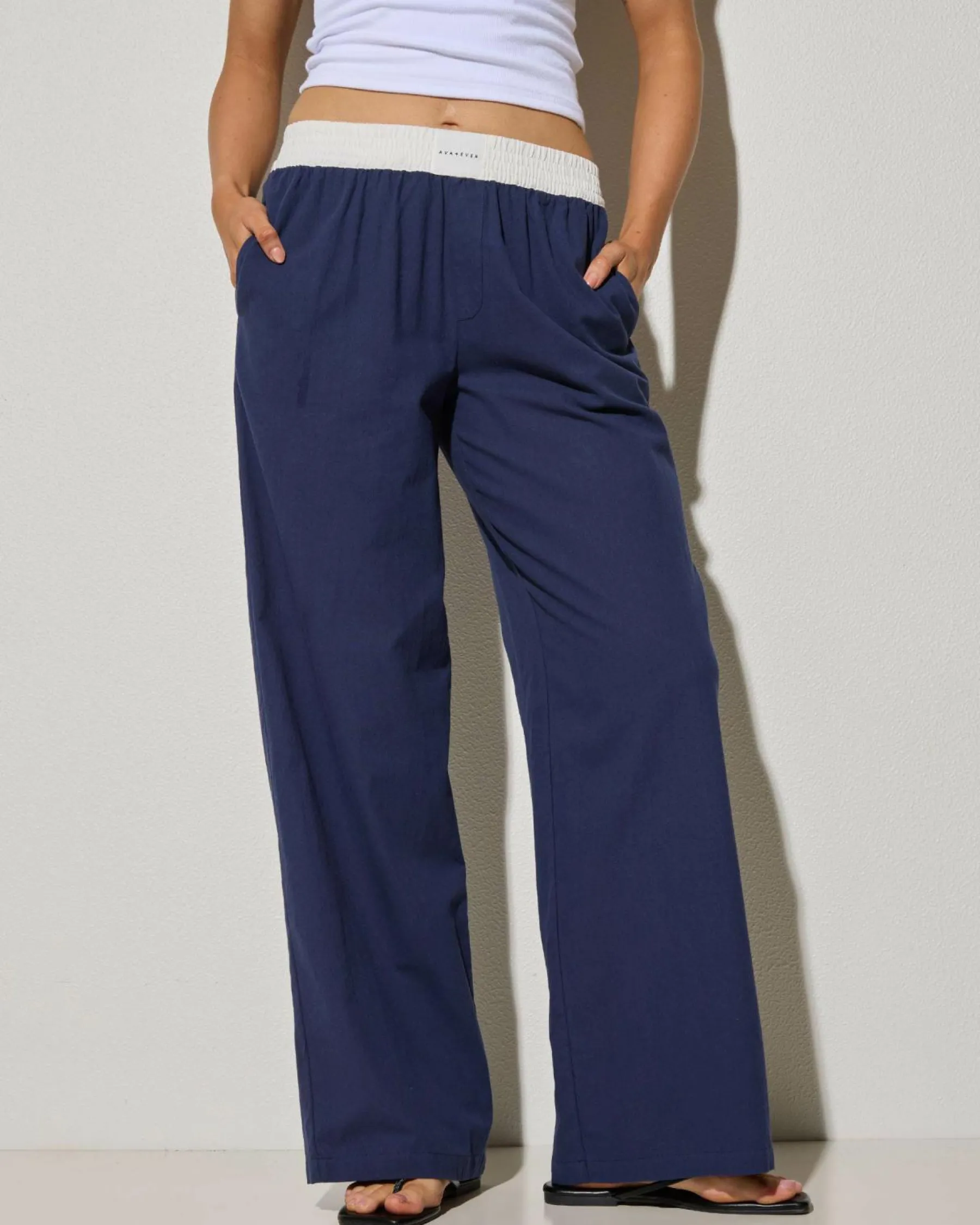 Bottoms*Ava And Ever Theo Pants Navy