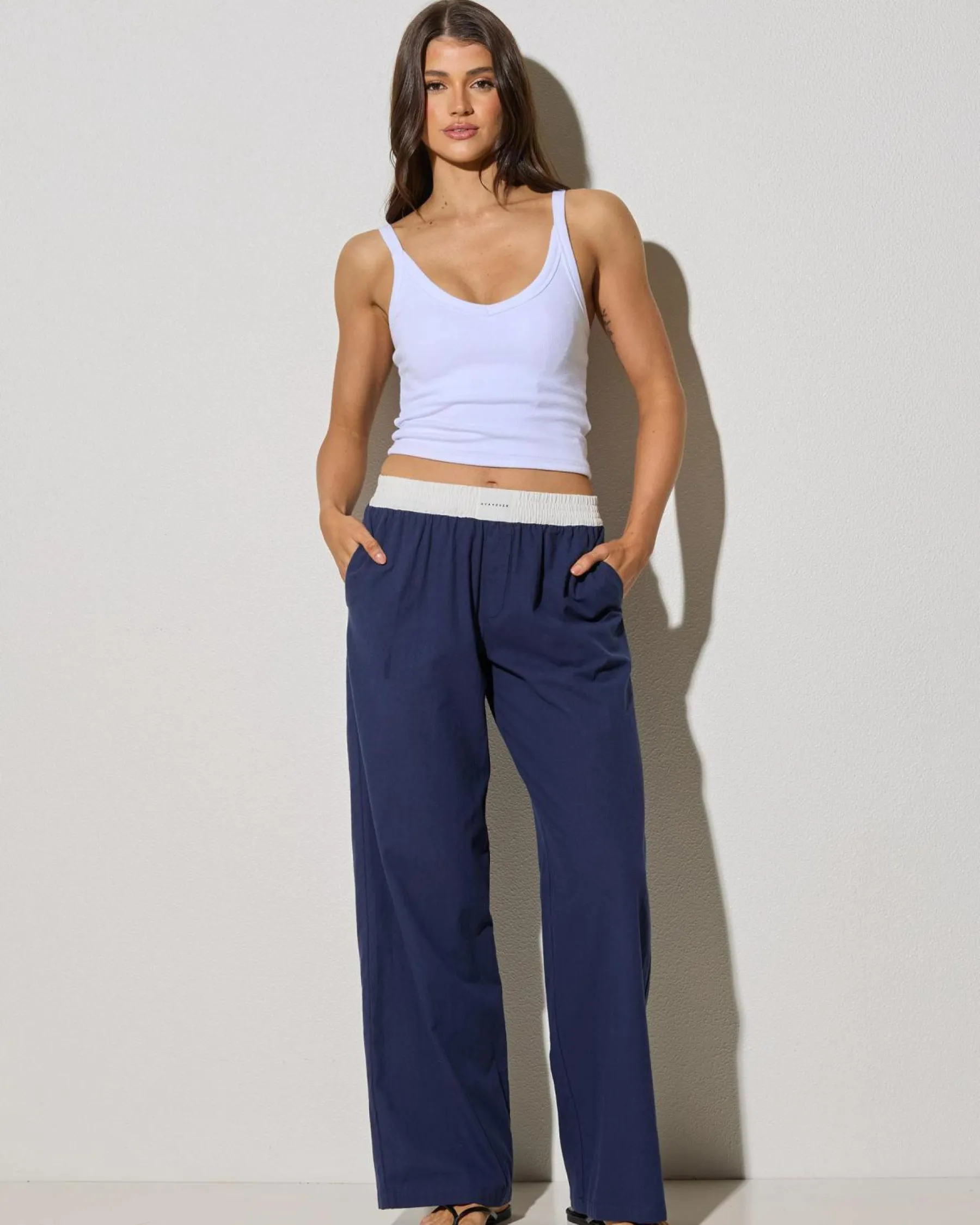 Bottoms*Ava And Ever Theo Pants Navy