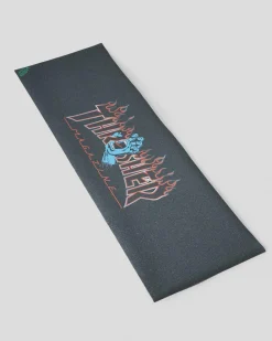 Clearance Thrasher x SC Screaming Flame Logo Grip Tape Women Skateboards & Scooters|Skateboards & Scooters