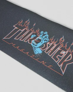 Clearance Thrasher x SC Screaming Flame Logo Grip Tape Women Skateboards & Scooters|Skateboards & Scooters