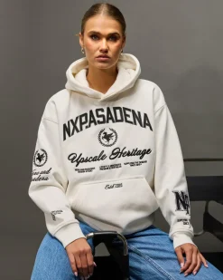 Jumpers & Hoodies*Nena & Pasadena Thrill Relaxed Hoodie Natural White