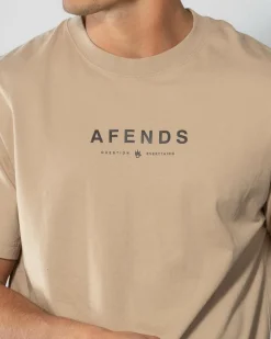 Tops & T-Shirts*Afends Thrown Out T-Shirt Taupe/black