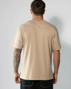 Tops & T-Shirts*Afends Thrown Out T-Shirt Taupe/black