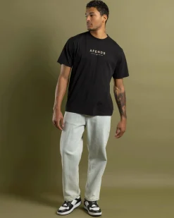 Tops & T-Shirts*Afends Thrown Out T-Shirt Black/taupe