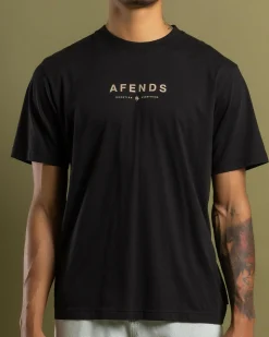 Tops & T-Shirts*Afends Thrown Out T-Shirt Black/taupe
